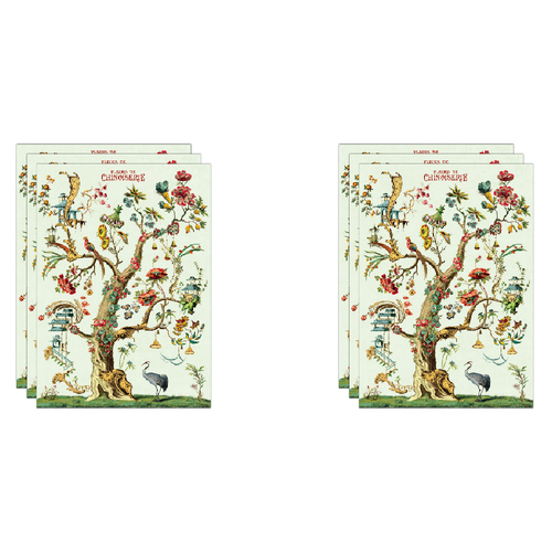 6PK Cavallini Paper Poster Prints/Gift Wrap 50x70cm - Fleurs Chino
