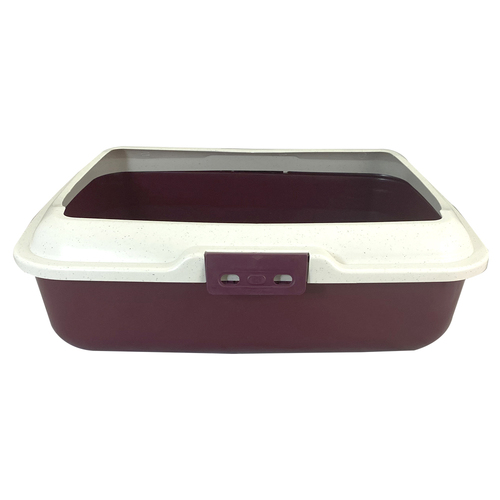 Showmaster Rectangular Pet/Cat Litter Tray w/ Rim Assorted