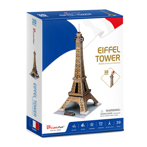 39pc CubicFun Eiffel Tower 3D Puzzle Kids Fun Toy 3y+