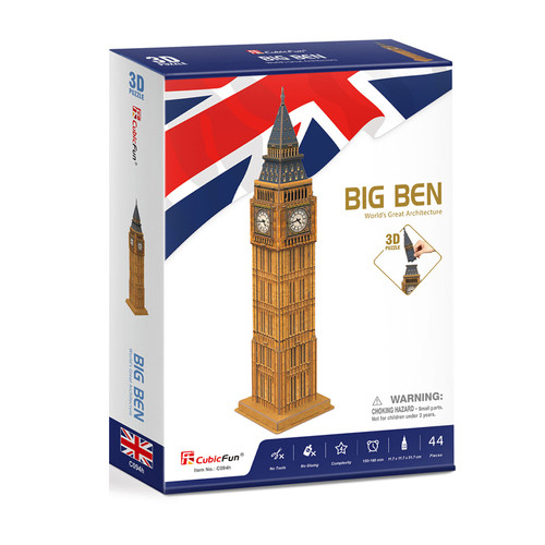 44pc CubicFun Big Ben 3D Puzzle Kids/Children Toy 3y+