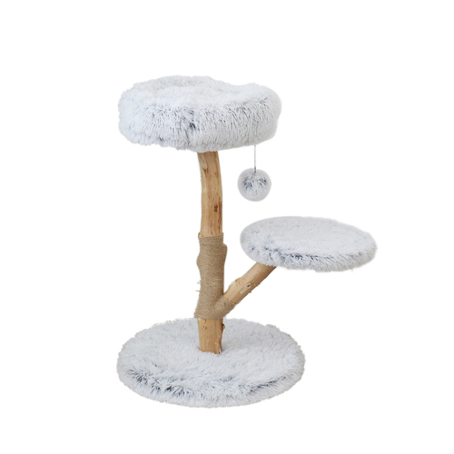 Catio Pure 50x75cm Double-Level Cat Resort Furniture Post - White