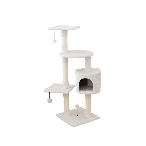 Catio 40x119cm Tranquility Abode Scratching Post Cat Tree - White