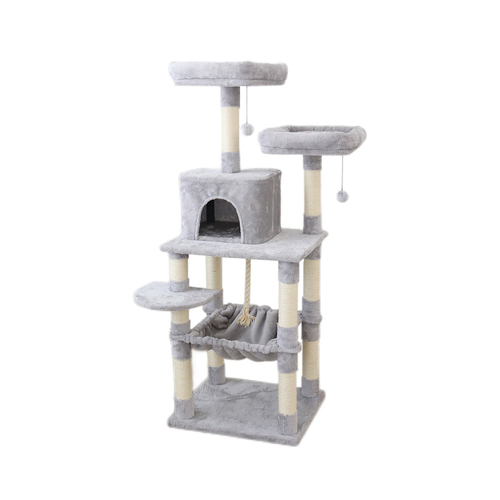 Catio 145cm Scratching Tree Pet Cat Supreme Palace Post - Grey