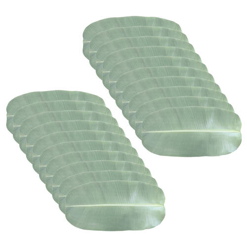 2x 10pc Esschert Design Paper Table Runner Dinning Tableware 76cm Leaf