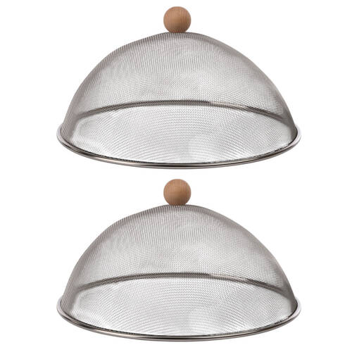 2PK Esschert Design Stainless Steel Food Cover Dinning Tableware Small