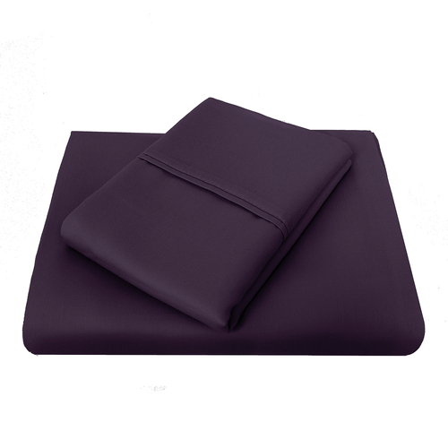 Bambury Size Queen 1000TC Sheet Set Purple Home Bedding