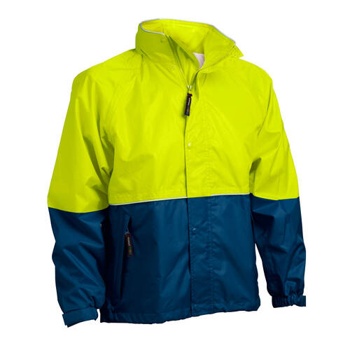 3Peaks Rainon Traveller Jacket - Adults XS Hi Viz. Yellow/Navy