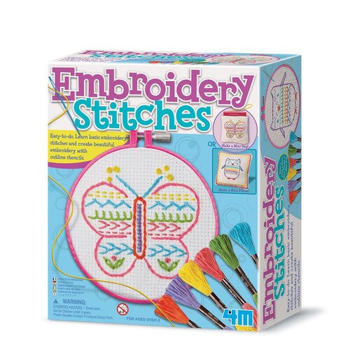 4M Embroidery Stitches Kids/Children Fun Activity 8y+