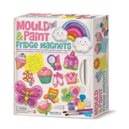 4M Mould & Paint Fridge Magnets Kids Art/Craft 5y+