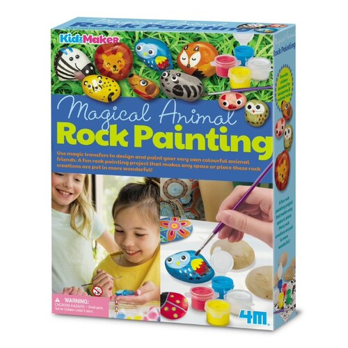 4M KidzMaker Paint Your Own Garden Rock DIY Activity Toy 5y+