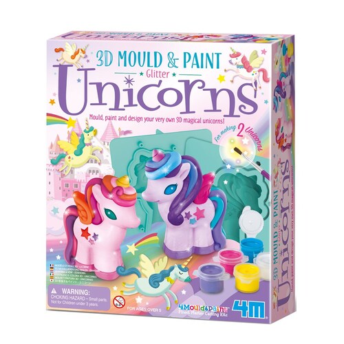 4M Make Your Own Mould & Paint 3D Glitter Unicorns 4y+