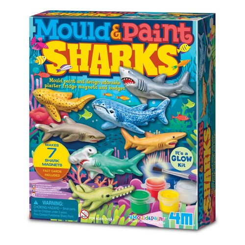 4M Mould & Paint Sharks Kids/Children Art Craft 5y+