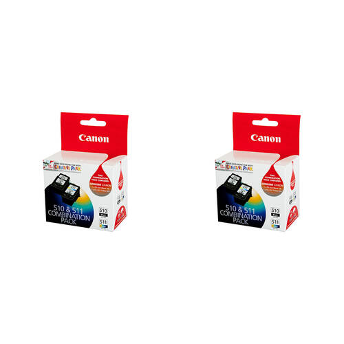 2PK Canon Pixma PG510 + CL511 Ink Cartridge Twin Pack