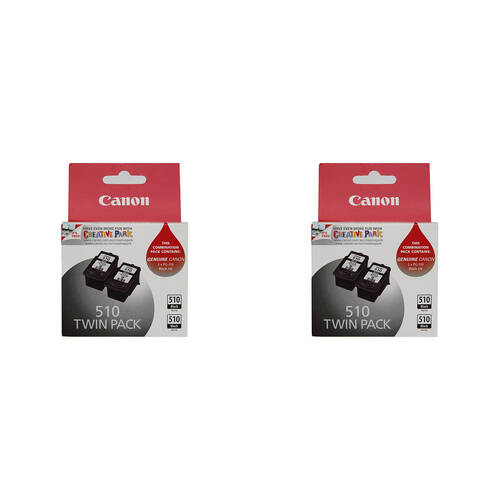 2PK Canon Pixma PG510 Ink Twin Pack 220 Page Yield - Black