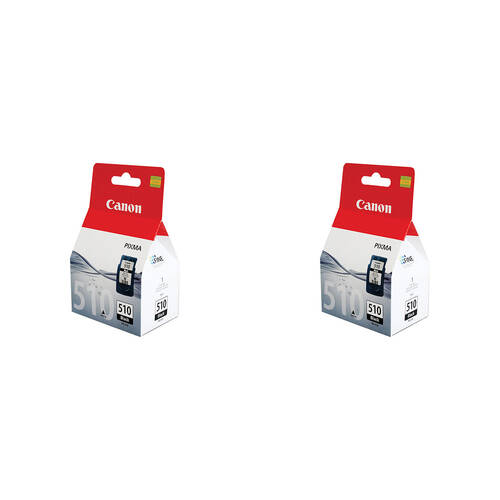 2PK Canon Pixma PG510 Ink Cartridge 220 Page Yield - Black