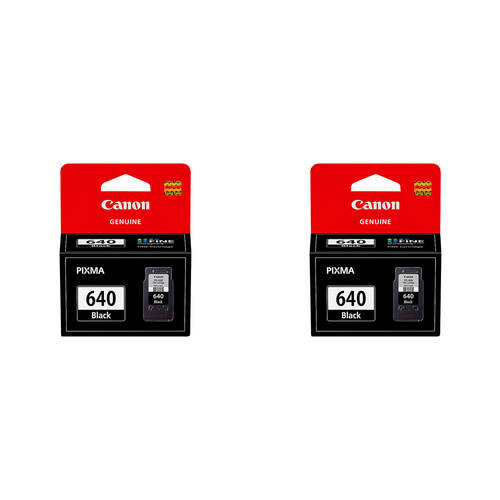 2PK Canon Pixma PG640 Ink Cartridge 180 Page Yield - Black