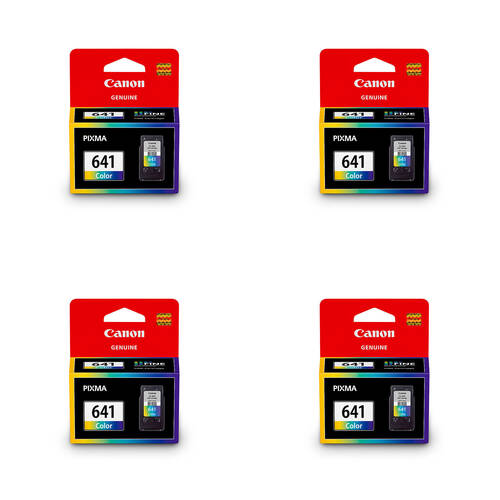 4PK Canon Pixma CL641 Colour Ink Cartridge 180 Page Yield CMY