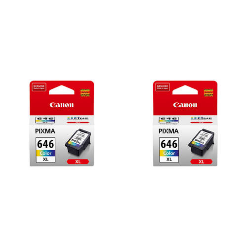 2PK Canon Pixma CL646XL Colour Ink Cartridge 400 Page Yield CMY