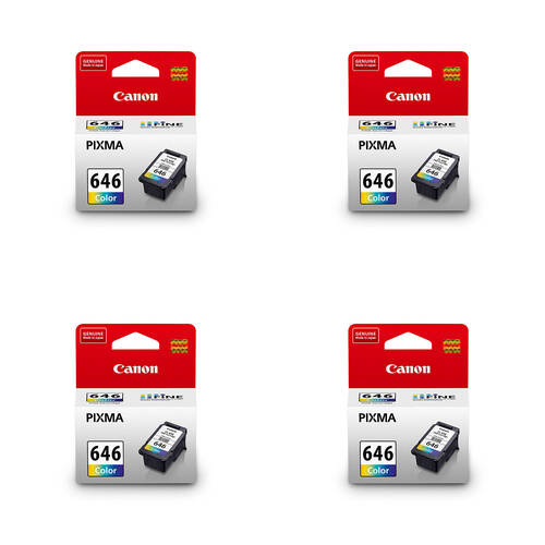4PK Canon Pixma CL646 Colour Ink Cartridge 180 Page Yield CMY
