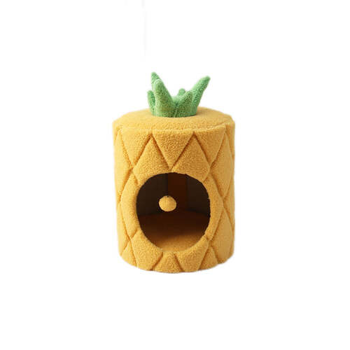 Catio Pineapple Pet/Cat Sleeping House Cave - Yellow