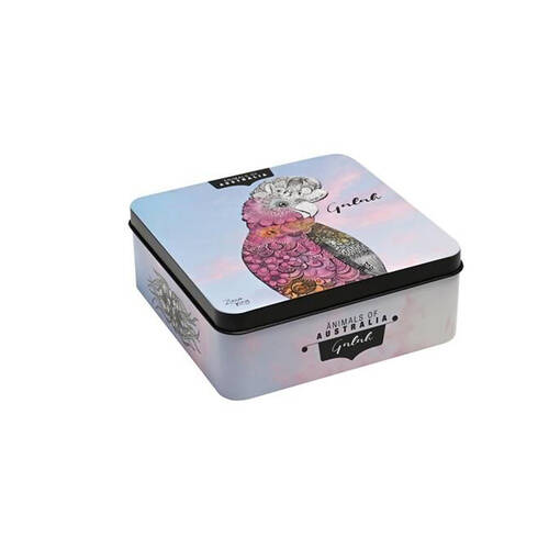 Banksia Red Galah Decorative Tin w/Macadamia Butter Finger Biscuits 150g