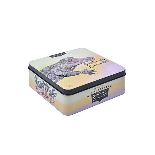 Banksia Red Saltwater Crocodile Decorative Tin w/Butter Finger Biscuits 150g