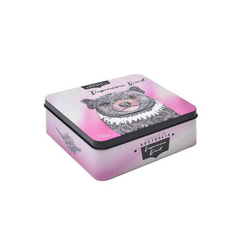 Banksia Red Tasmanian Devil Decorative Tin w/Butter Finger Biscuits 150g