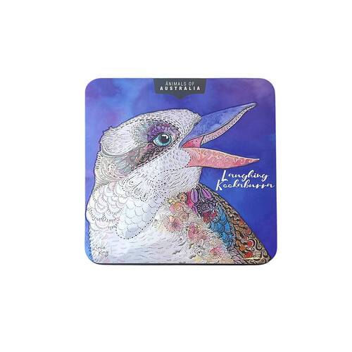 Banksia Red Kookaburra Decorative Tin w/Lemon Myrtle Butter Finger Biscuits 150g