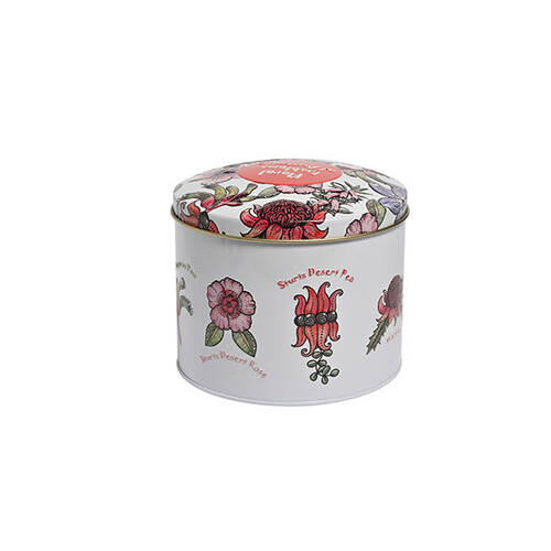 Banksia Red Australian Floral Emblems Tin w/Chocolate Coated Fruit Nut Mix 200g