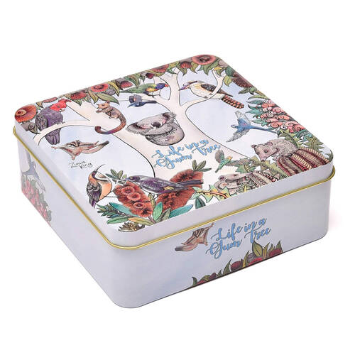 Banksia Red Life in a Gumtree Australia Decorative Tin w/Caramel Fudge 200g