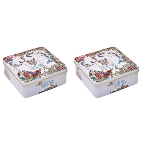 2PK Banksia Red Life in a Gumtree Australia Decorative Tin w/Caramel Fudge 200g