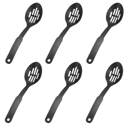 6PK Classica Non-Stick Plastic/Nylon Slotted Spoon Kitchen Utensil Durable 31cm