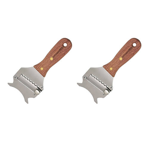 2PK Kitchen Pro Truffle Shaver w/Acacia Wood Handle Adjustable Blade Accessory