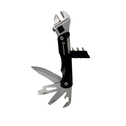 Wildtrak 12-in-1 Aluminium Multi-Tool w/ Wrench - Black