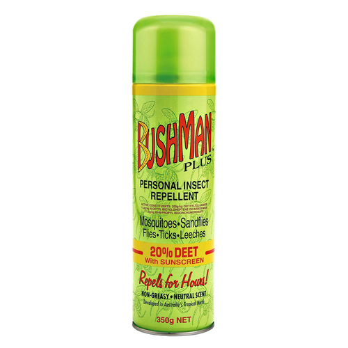 Bushman Plus 350g Aerosol Spray Insect Repellant BP350A - Green