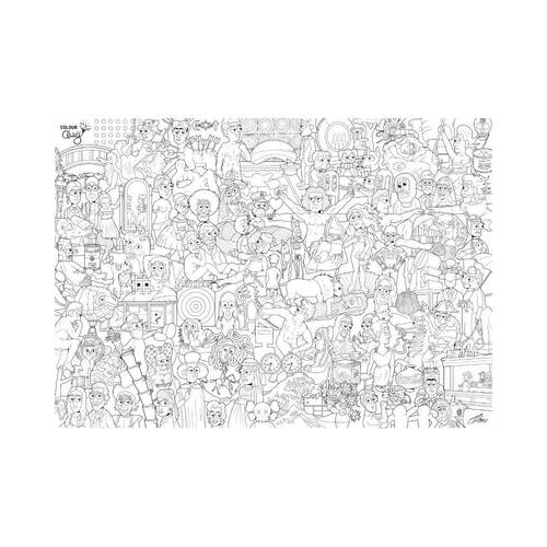 ColourAway 100 Arts Large Colouring In Poster Kit Kids Art Set 12y+