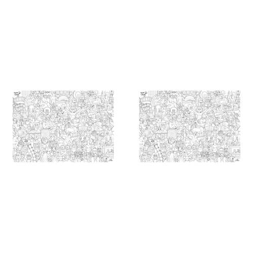 2PK ColourAway 100 Arts Large Colouring In Poster Kit Kids Art Set 12y+