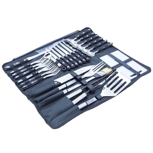 26pc Wildtrak Cutlery & BBQ Set w/ Foldable Carry Bag