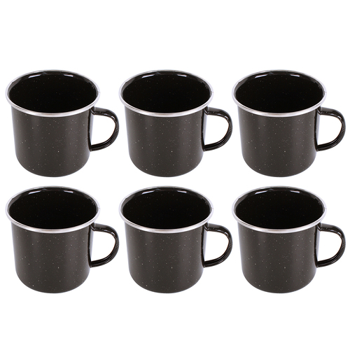 6PK Wildtrak Premium Enamel Mug Useful for Outdoor Camping 10x9cm