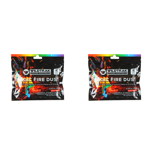 2x 5PK Wildtrak 15g Magic Colour Changing Fire Flame Outdoor Camping
