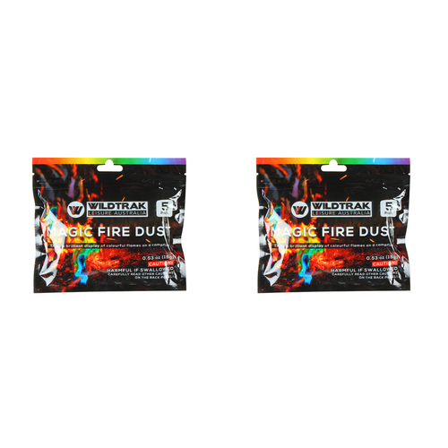 2x 5PK Wildtrak 15g Magic Colour Changing Fire Flame Outdoor Camping