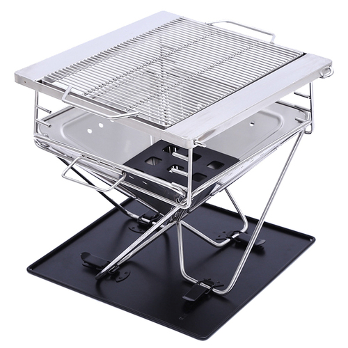 Wildtrak Frontier 450 Stainless Steel 31cm Folding BBQ Firepit w/ Bag