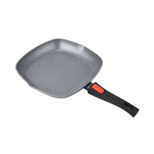 Wildtrak Compact 28cm Non-Stick Grill Pan w/ Detachable Handle - Grey