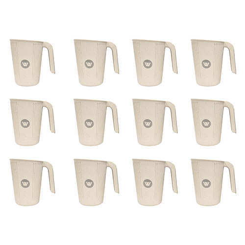 12x 2pc Wildtrak Wheat Straw Cup Assorted Outdoor Camping/Hiking 7x10.5cm