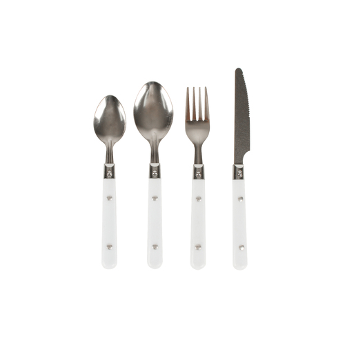 24pc Wildtrak Stainless Steel Cutlery Set w/ Bag - White/Silver