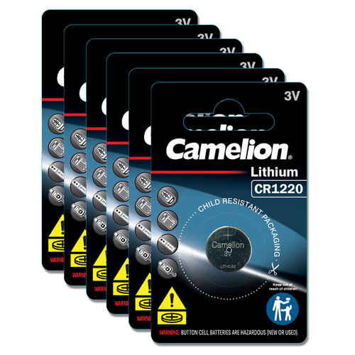 6PK Camelion Lithium 1220 Button Cell 3V Batteries For Calculator/Watch