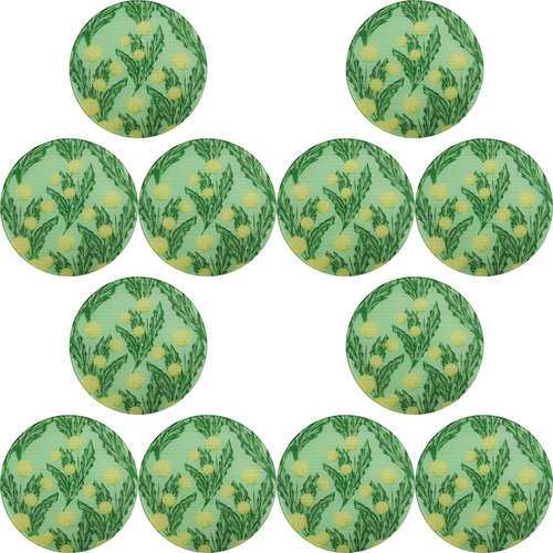 12PK LVD 20x20cm Tempered Glass Trivet Dandelions Home Decor - Green