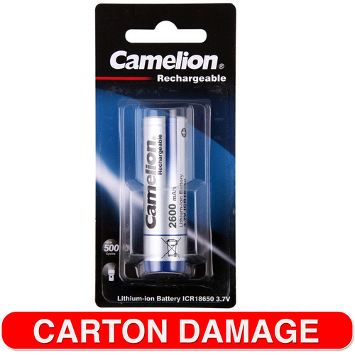 Camelion Li-Ion Rechargeable Battery 18650 3.7Volt 2600mAh