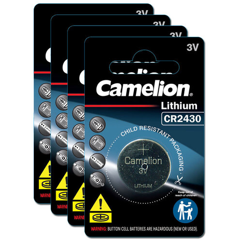 4PK Camelion Lithium 2430 Button Cell 3V Batteries For Calculator/Watch