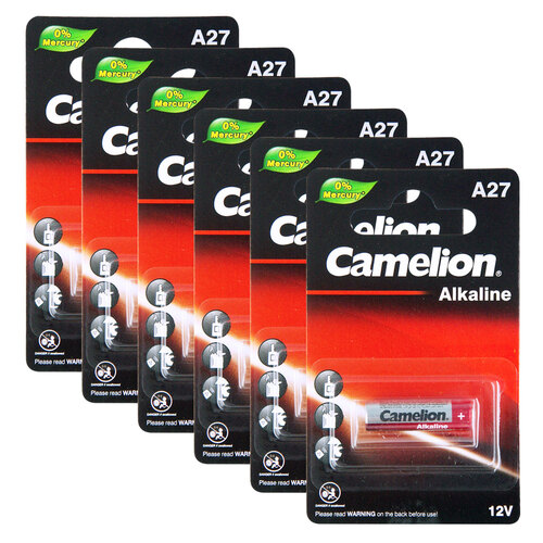 6PK Camelion Alkaline Battery 12V 27A Car Alarm